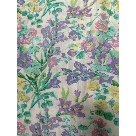 Vintage Models Coat Floral Nightgown Robe Size M 55% Cotton 45% Polyester White - Picture 11 of 14